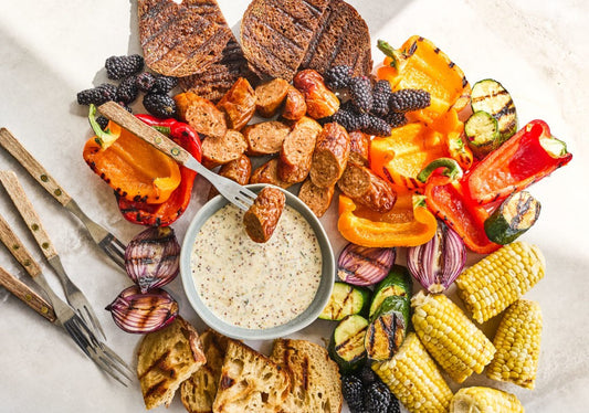 PLANCHE DE SAUCISSES & LÉGUMES GRILLÉS