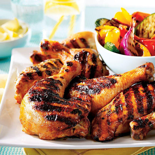 POULET BBQ À L'ORANGE, AU GINGEMBRE ET AU MIEL