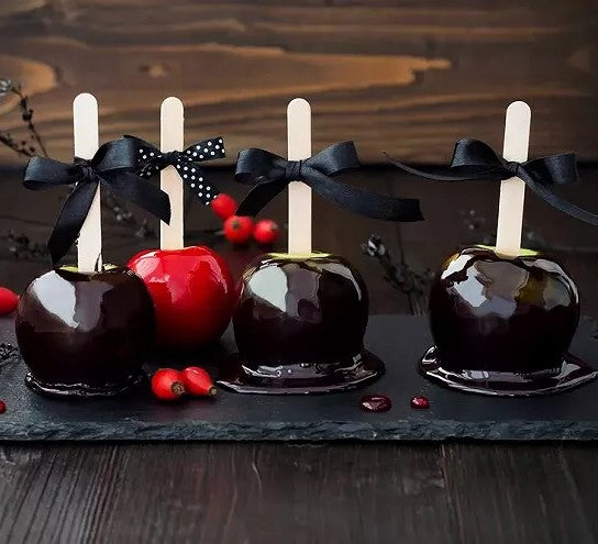 POMMES D'AMOUR NOIRES D'HALLOWEEN