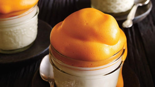 PANNA COTTA AU CITRON ET MOUSSE AU JUS D'ORANGE