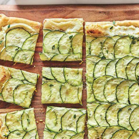 TARTE FINE AUX COURGETTES ET AU PARMESAN