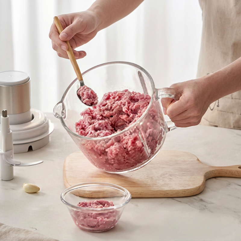 Hachoir-a-viande-dans-une-tasse-a-mesurer