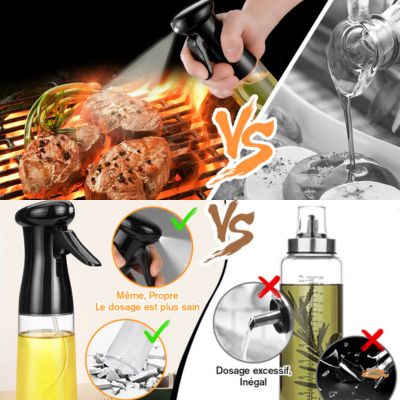 Leaflai Vaporisateur huile,Spray Huile Cuisine 200ML,Vaporisateur