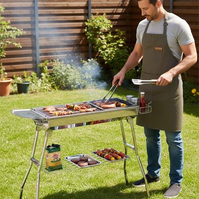 Barbecue-extérieur-pied-pliable 