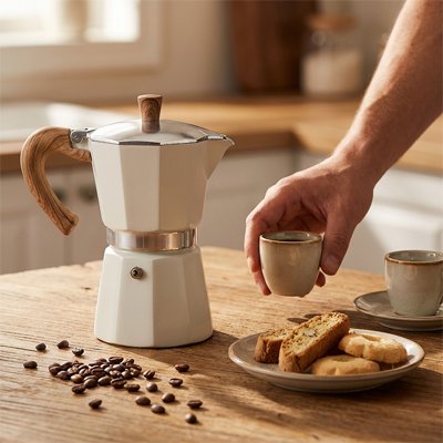 Cafetière italienne design epure