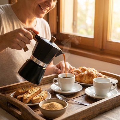 Cafetière italienne noire