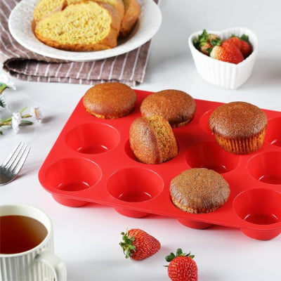 VOARGE Lot de 4 Moules en Silicone - Gaufres, Gâteau, Glaçons, Chocolat, Bonbons - Rouge - Cœur et Rectangulaire VOARGE Lot de 4 Moules en Silicone - Gaufres, Gâteau, Glaçons, Chocolat, Bonbons - Rouge - Cœur et Rectangulaire