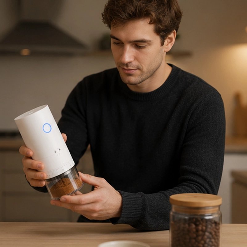 Moulin à café électrique en un clic