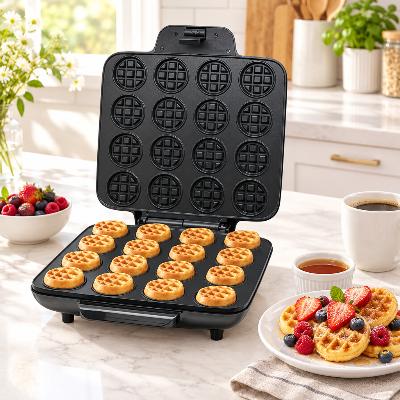 scene-de-brunch-avec-l-appareil-mini-gaufre