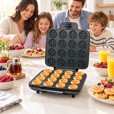 scene-familiale-avec-l-appareil-mini-gaufre